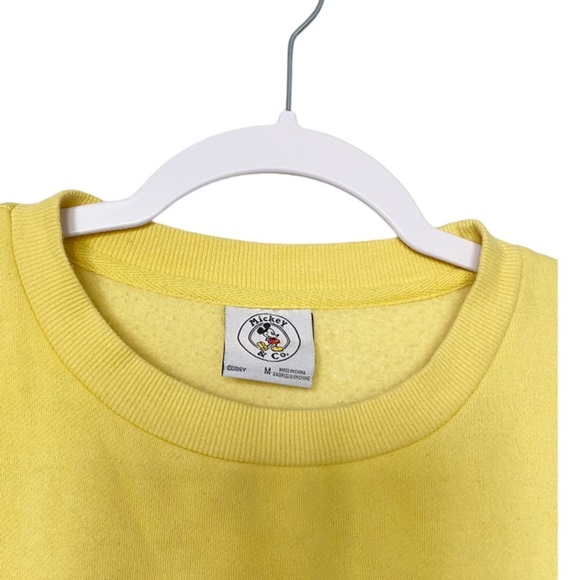 Disney Retro Mickey Mouse Head Sweatshirt Rainbow Bright Yellow Size Medium - Picture 8 of 9